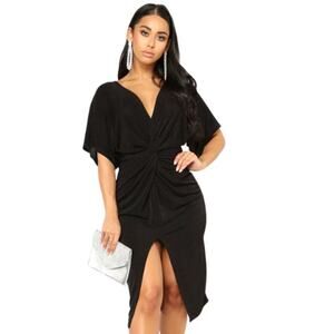 F.N. Boutique Full Grown Knot Dress in Black NWT Size Large